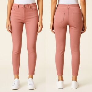 Celebrity Pink Juniors Frayed Skinny Jeans Rose Red Size 11/30 Mid Rise Ankle